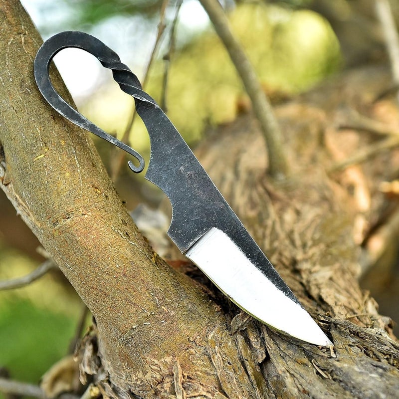 FH TRADERS Viking Knife with Leather Sheath – Handcrafted Carbon Steel Blade, Traditional Norse Style Hunting & Camping Knife, Gift for Men Collectors & Outdoor Enthusiasts - Image 4
